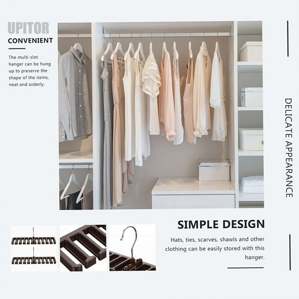 UPITOR 2 PCS Belts Rack Tie Racks Storage Organizer Hanger for Closet tie Racks Hangers Sturdy for Men Women Brown Walmart Business Supplies