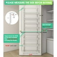 thumbnail image 5 of Over The Door Pantry Organizer, Wall Mount Spice Rack, Pantry Hanging Storage and Organization, 8 Adjustable Baskets Heavy-Duty Metal for Home & Kitchen, Back of Door Seasoning Rack - White, 5 of 16