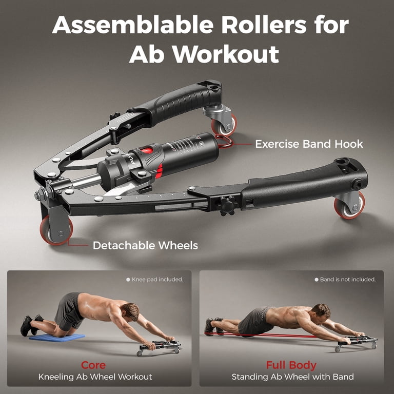 Flybird 2-in-1 Twister Arm Trainer & Ab Roller, 22-440lbs photo 5