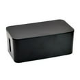 thumbnail image 1 of Power Cord Storage Box Plastic Power Strip Data Headset Finishing Wire Organizer (S, Black), 1 of 8