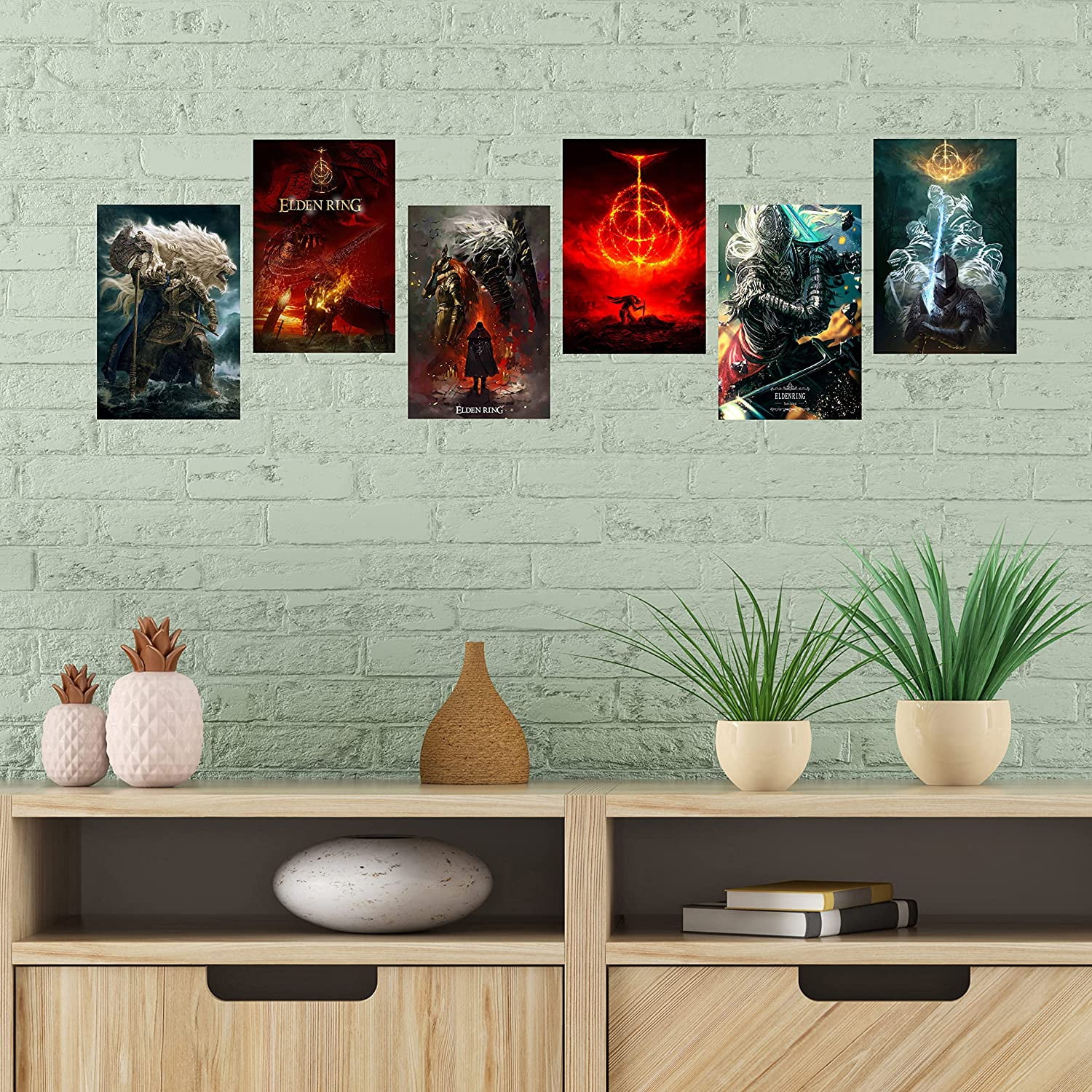 Art Elden Ring Gaming Poster Canvas Print Collection Gift for Game