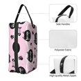 thumbnail image 3 of XMXT Large Capacity Makeup Bag, Black Cat Fishbone Print Storage Bags Travel Toiletry Cosmetic Bag for Women Men, 3 of 9