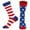 Blue, variant on IWRICH Flag Socks for Men or Women Middle Socks Star Printed Soft Comfy Socks White