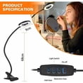 thumbnail image 2 of Lámpara de escritorio con protección para los ojos, cuello de cisne flexible para leer, luz que no parpadea, 3 modos de color, clip de esponja, función de apagado automático (negro), 2 of 2