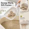 thumbnail image 4 of Cat Litter Scoop, Long Handle, Big Shovel, 3 Sizes of Holes, for Clumping Cat Litter, White, 4 of 7