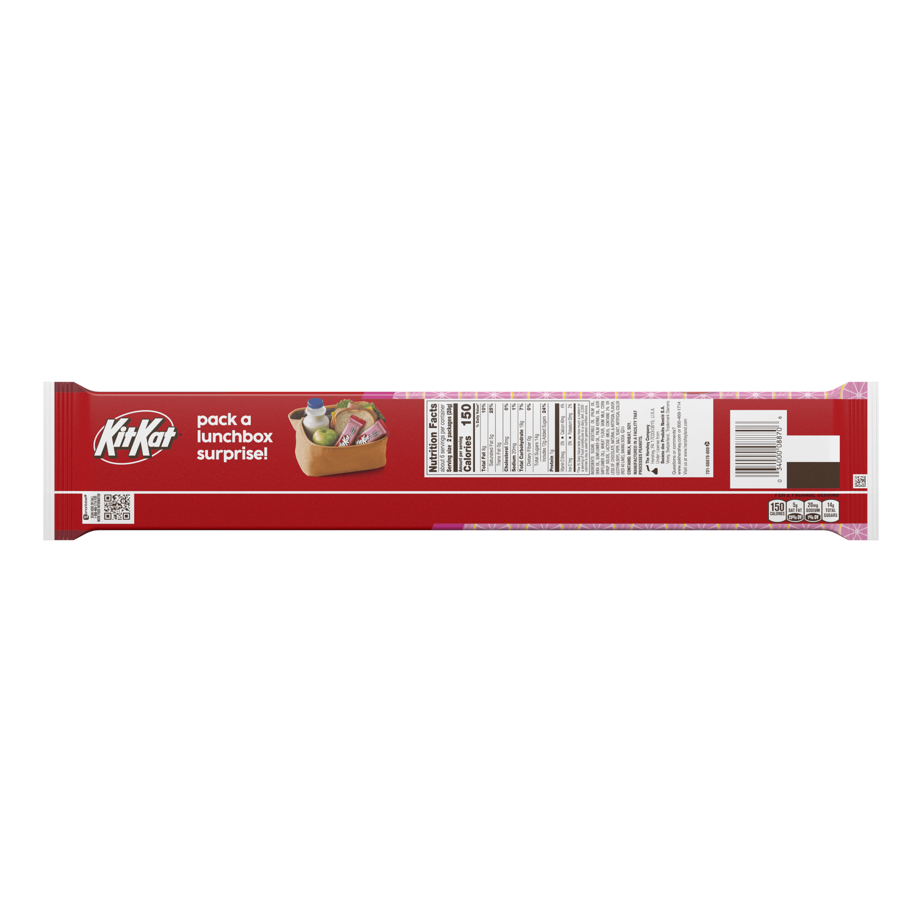 LE KIT KAT CRISP WAFERS IN PINK LEMONADE FLAVORED CREME SNACK SIZE BAR 12-PACK