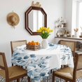 thumbnail image 3 of Teal Blue Eucalyptus Table Cloth Waterproof Tablecloths, Spring Summer Farmhouse Leaves Watercolor Tablecloth Dining Table Cover for Kitchen Party Tabletop Outdoor, Square Tablecloth 54x54 Inch, 3 of 9