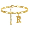 thumbnail image 1 of Riforla Boho Female Foot Chain 26 Letters Single Layer Hexagons Anklet Jewelry Anklet 26 Initial Anklet Bracelets for Women Letters Anklet Womens Jewelry R, 1 of 3