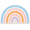 Rainbow3, variant on ABPETE Rainbow Rug, Semicircle Plush Kids Room Rug with Soft Tufted Surface, Pastel Half Round Area Rug for Nursery, Playroom, Bedroom, Reading Corner and Bathroom Decor(Rainbow1,50*80cm)