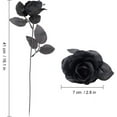 thumbnail image 3 of 10pcs Black Roses Artificial Flowers, Single Stem Fake Silk Flowers Bridal Wedding Bouquet, Realistic Blossom Flora for Home Party Hotel Office Table Garden Decorations, 3 of 7