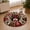 Rug# Gnome, variant on 3D Illusion Christmas Round Rug, Optical Vortex Hole Effect Quilted Patchwork Floor Mat, Large Christmas Gnome Decorative Carpet for Home Decor, Non Slip Xmas Rug for Living Room, Fireplace