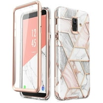Samsung Galaxy A6 Case, [Built-in Screen Protector] i-Blason [Cosmo] Full-Body Glitter Sparkle Bumper Protective Case for Galaxy A6 (2018 Release) (Marble)