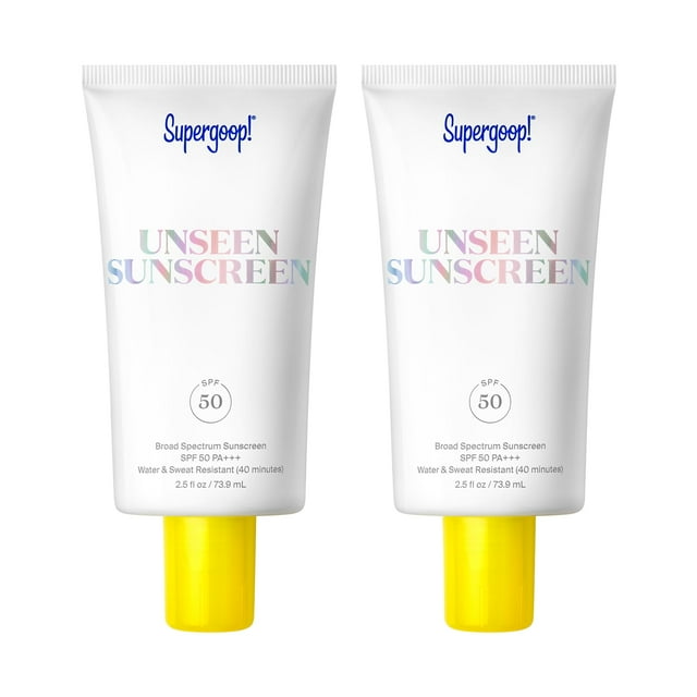 Protector solar Supergoop! Unseen SPF 50, 75 ml, paquete de 2