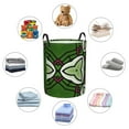 thumbnail image 6 of LNWH Laundry Basket, Green Abstract Geometric Art Pattern Foldable Laundry Hamper With Handles Waterproof, Medium Size, 6 of 8