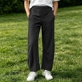 thumbnail image 6 of Nugftut Pants for Boys Elastic Waist Casual Loose Fit Long Pants with Pockets for Daily Outdoor Wear Sizes 110, 6 of 9