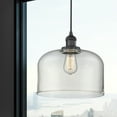 thumbnail image 3 of 201C-BAB-G74-L-Innovations Lighting-X-Large Bell-1 Light Mini Pendant in Industrial Style-12 Inches Wide by 8 Inches High   Black Antique Brass Finish, 3 of 7