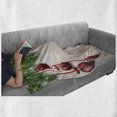 thumbnail image 6 of Christmas Soft Flannel Fleece Blanket, Xmas Traditional Winter Season Theme Fir Twigs and Vibrant Balls Graphic Print, Cozy Plush for Indoor and Outdoor Use, 70" x 90", Green and Red, by Ambesonne, 6 of 6