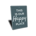 thumbnail image 3 of Our Happy Place Novelty Decor, Metal Wall Sign - 10x14 Inches, 3 of 4