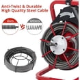 thumbnail image 6 of 75FT 1/2 Inch Electric Sewer Snake, Auto Feeding Drain Auger Cleaner with 4 Cutter Heads & Foot Switch – 2" to 4" Pipe Drain Cleaner Machine for Home & Professional Use, 6 of 8