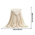 thumbnail image 3 of Btomtd 80"x90" Warm Fleece Throw Blanket for Sofa Soft Thick Bedding Cozy Bed Blanket Lightweight Blanket for Household All Seasons Use, Beige, 3 of 7