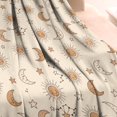 thumbnail image 3 of Beige Sun Moon Star Constellation Pattern Blanket,Comfortable Soft Flannel Throw Blanket,All Season,Warm Lightweight Blankets for Sofa Bed Couch Living Room Chair,30"x40", 3 of 4