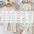 thumbnail image 3 of Splozh Cute Baby Outfits Girls Breathable Long Sleeved Home Clothes Cute Flower Pattern Homewear Set 2PCS Outfits,Blue,5-6 Years, 3 of 6
