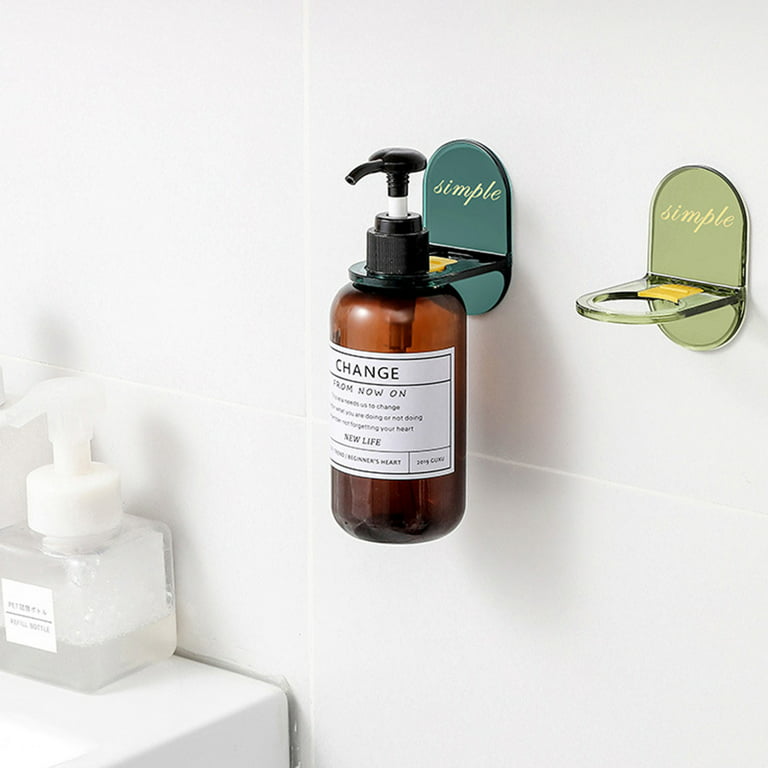TINYSOME Wall Mounted Shower Gel Bottle Holder Storage Rack Self-Adhesive  Adjustable Shampoo Hand Sanitizer Bottle Bracket Hanging Shelf Bathroom  Organizer 