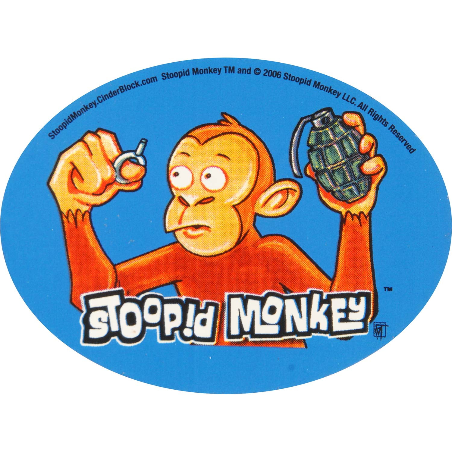 Stoopid Monkey Sticker 