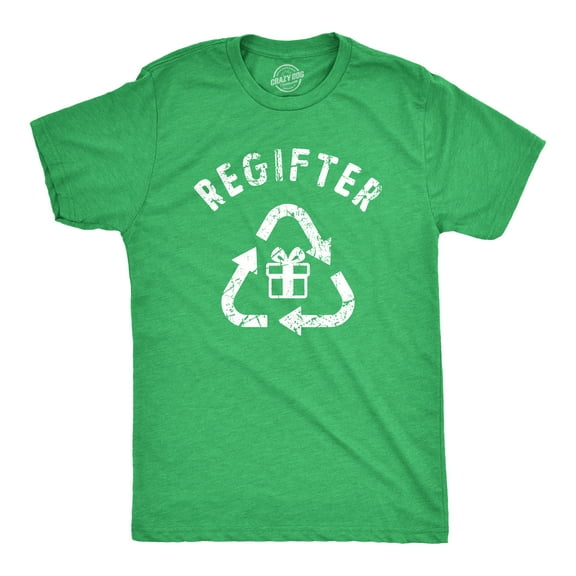 Mens Regifter T Shirt Funny Xmas Giving Recycled Presents Tee for Guys Graphic Tees