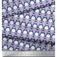 thumbnail image 3 of Soimoi Polyester Crepe Fabric Penguin Ocean Print Fabric by The Yard 42 Inch Wide, 3 of 3