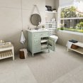 thumbnail image 4 of 30" Bathroom Vanity with Sink Solid Wood & MDF Cabinet Flip-Up Drawer 2 Drawers Adjustable Shelf Waterproof Storage Green, 4 of 9