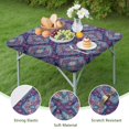 thumbnail image 4 of Vibrant Bohemian Pattern Square Table Cover with Elastic Edge for Outdoor Indoor Use, 4 of 6