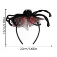 thumbnail image 3 of Cinta de Fantasma de Halloween Negra | Accesorio de decoración para fiestas para adultos | Banda para el pelo de plástico caprichoso • Duradero 8,66 pulgadas | Joyería de festival para atuendos, 3 of 5