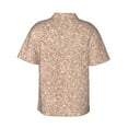 thumbnail image 3 of Daiia Beige Sparkling Glitter Hawaiian Shirt for Men Gentle Cotton Regular Short Sleeve Casual-XX-Large, 3 of 9