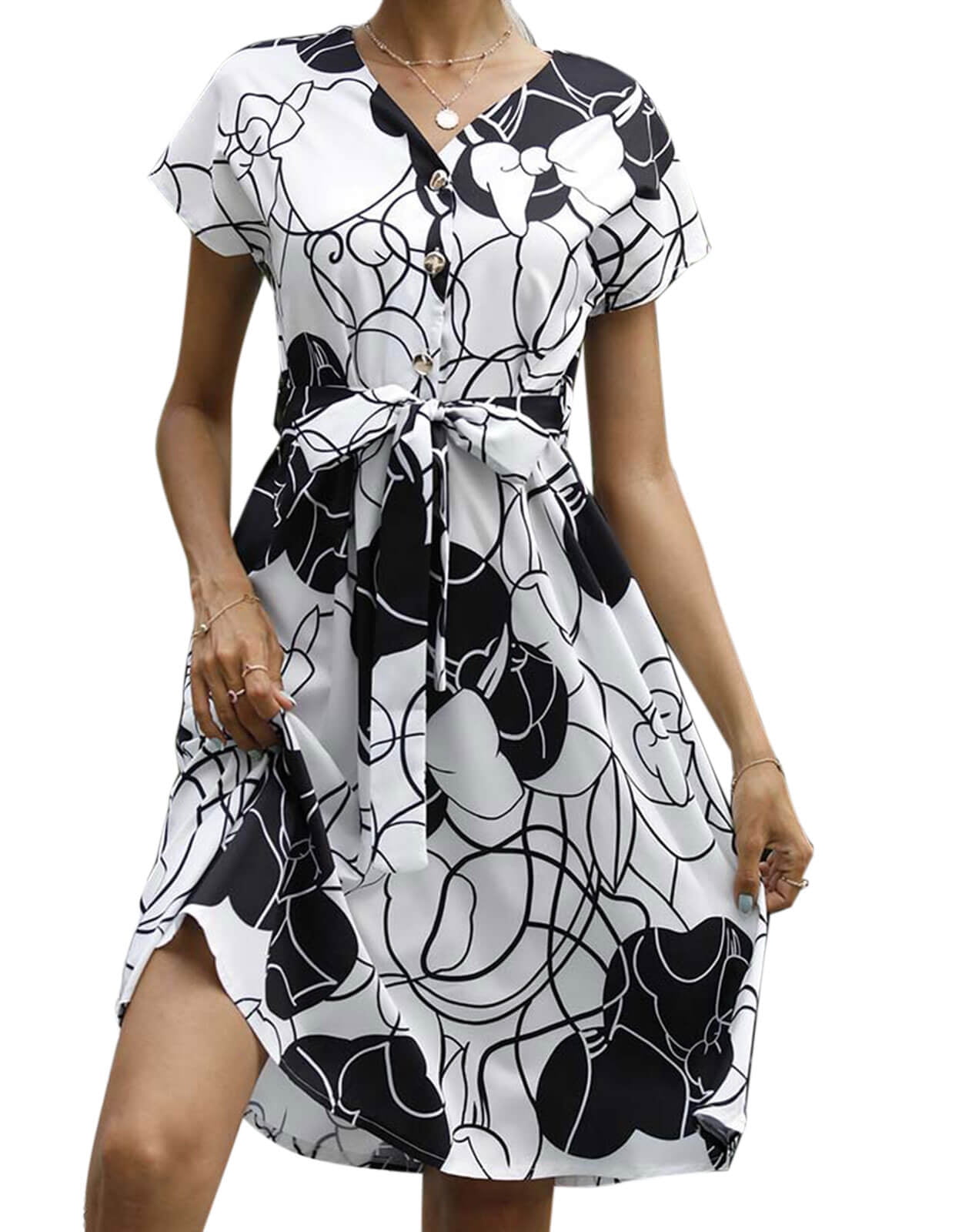 Summer Dresses For Women Stylish Print Womens Dresses Plus Size Casual ...