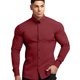 thumbnail image 1 of Camisas Vaqueras Para Hombre XXL Camisas de vestir para hombre Slim Fit Camisa de manga larga con botones sólidos Elástico que absorbe las arrugas (Wine, 43), 1 of 3