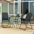 thumbnail image 2 of Gymax 2 Pcs Chaises Pliantes de Patio Dossier Réglable Inclinable Rembourrées Mobilier de Jardin, 2 of 8