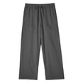 thumbnail image 5 of Mifsaly Cotton Linen Pants for Men Wide Leg Summer Casual Trousers Elastic Waist Drawstring Lightweight Breathable Beach Pant with 4 Pockets M, 5 of 9