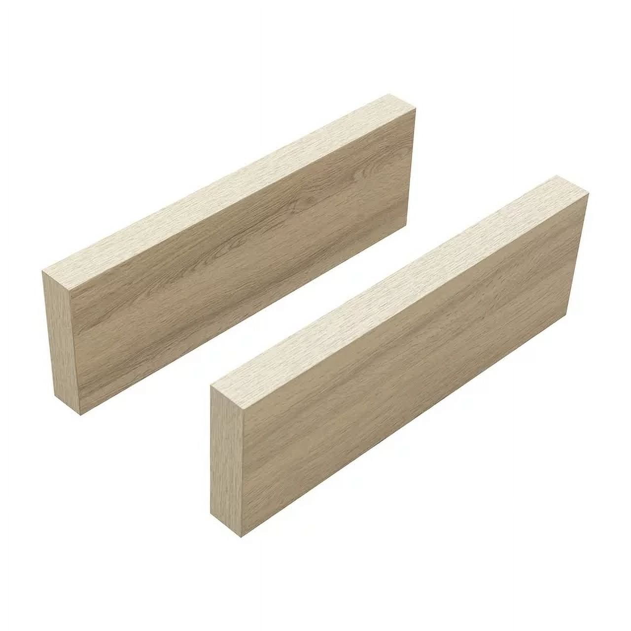 Mainstays Natural 16.5" Wood Floating Shelves, Set of 2