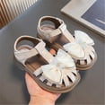 thumbnail image 5 of EnJoCho Big Kids Girl Sandals Summer Mesh Bow Closed Head Princess Shoes Daily with Dresses Girl Kids Casual Soft Stylish Sandals White, 5 of 6