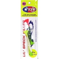Texas Tackle Factory Speck Killer Softbait, Firetiger Bone/ Chartreuse