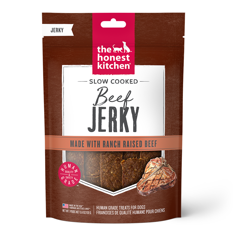 The Honest Kitchen Slow Cooked Beef Jerky Dog Treats, 5.6 Oz photo 1