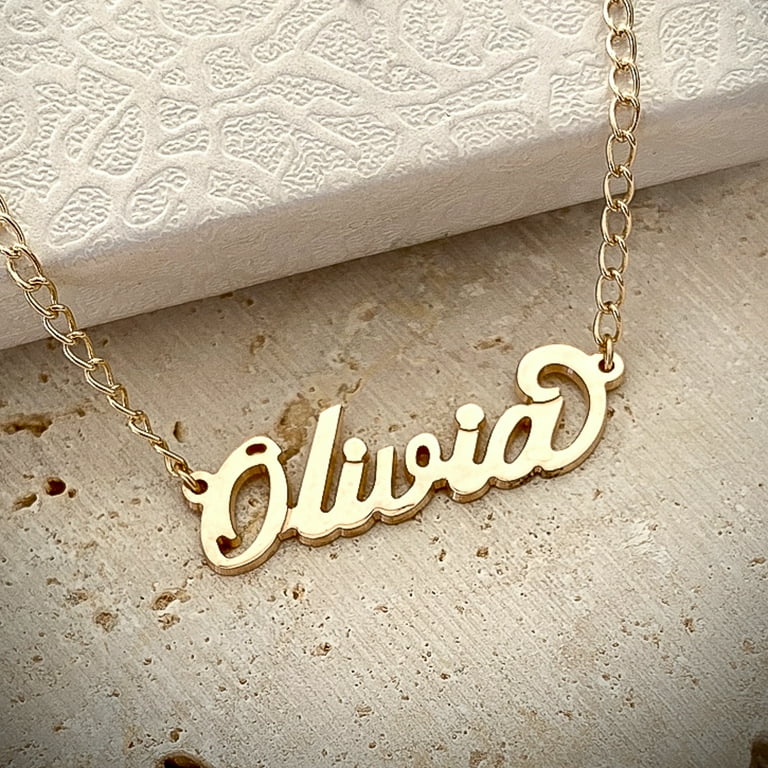 Brass hot sale name necklace