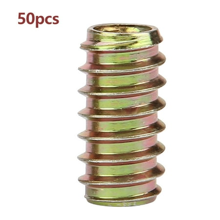

Iron Inner And Outer Teeth Straight Nuts Furniture Assortment Threaded Insert Nut(M8*25 50PCS)