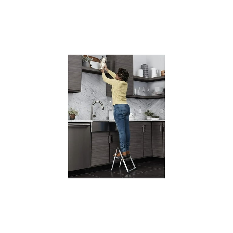 Folding Step Stool, 1-Step, 200 lb Capacity, 9.9