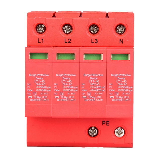 Protector contra sobretensiones doméstico 4P 40KA 385V Dispositivo de protección contra sobretensiones de bajo voltaje 20A