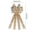 thumbnail image 3 of HongHeng Large Christmas Bow for Wreath, Velvet Bows for Front Door Wall Fence Decor, Gilt Edged Xmas Wreath Bow Tree Topper Bow for Winter Christmas Party Decoration Supplies, 3 of 6