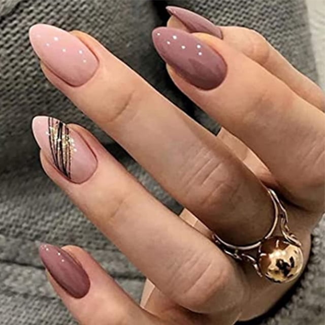 Uñas adhesivas para mujeres, pegamento artificial en uñas, uñas postizas abstractas para decoración de manicura, puntas de uñas artificiales de cubierta completa acrílica para manicura de mujeres y