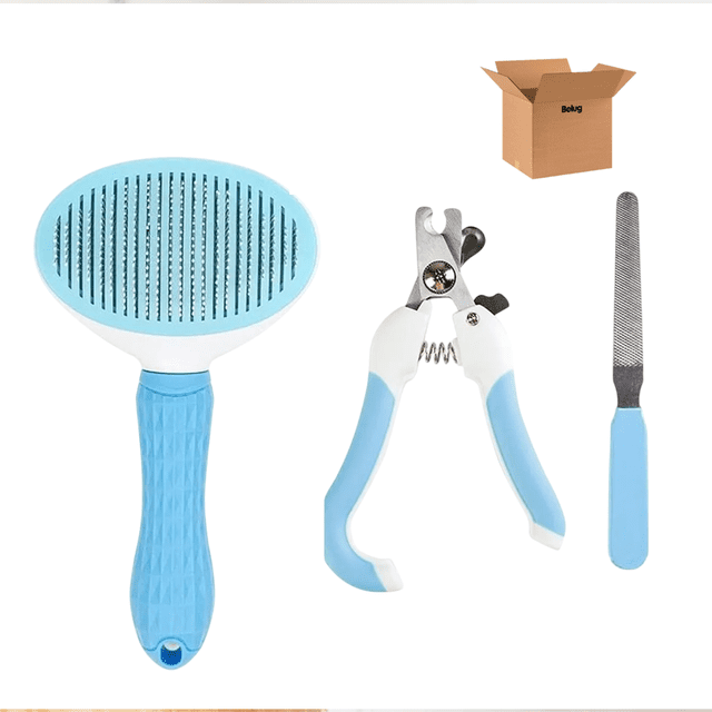 Kit De Aseo Macotas Belug 3Pz AZUL Blanco