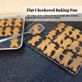 thumbnail image 2 of Hi,Fancy Baking Sheet Checkered Cooling Rack Chef Stainless Steel Pan Oven Bakeware for Kitchen Cooking, 26.5x20.5x2.5cm, 2 of 8
